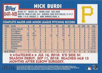 2019 Topps - 1984 Topps Baseball 35th Anniversary Rookies Black #84R-NB Nick Burdi Back