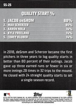 2019 Topps - Significant Statistics #SS-25 Jacob deGrom Back