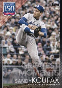 2019 Topps - 150 Years of Professional Baseball - Greatest Moments Black #GM-16 Sandy Koufax Front
