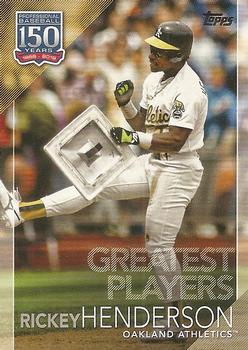 2019 Topps - 150 Years of Professional Baseball - Greatest Players #GP-5 Rickey Henderson Front