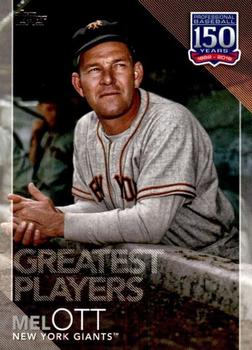 2019 Topps - 150 Years of Professional Baseball - Greatest Players #GP-20 Mel Ott Front