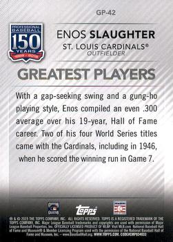 2019 Topps - 150 Years of Professional Baseball - Greatest Players #GP-42 Enos Slaughter Back