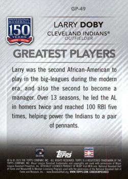 2019 Topps - 150 Years of Professional Baseball - Greatest Players #GP-49 Larry Doby Back