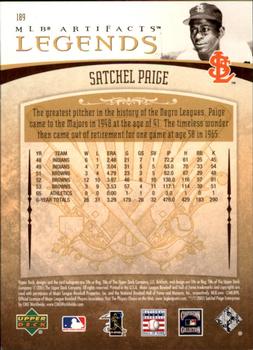 2005 Upper Deck Artifacts - Rainbow Gold #189 Satchel Paige Back