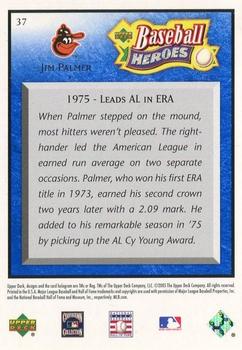 2005 Upper Deck Baseball Heroes - Blue #37 Jim Palmer Back