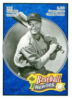 2005 Upper Deck Baseball Heroes - Blue #151 Lou Gehrig Front