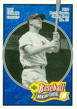 2005 Upper Deck Baseball Heroes - Blue #154 Lou Gehrig Front