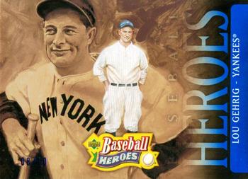 2005 Upper Deck Baseball Heroes - Blue #155 Lou Gehrig Front
