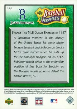 2005 Upper Deck Baseball Heroes - Emerald #126 Jackie Robinson Back