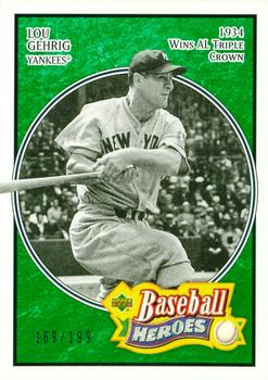 2005 Upper Deck Baseball Heroes - Emerald #152 Lou Gehrig Front