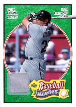 2005 Upper Deck Baseball Heroes - Memorabilia Emerald #92 Will Clark Front