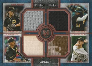 2019 Topps Museum Collection - Four-Player Primary Pieces Quad Relics Copper #FPR-ABMT Chris Archer / Josh Bell / Starling Marte / Jameson Taillon Front