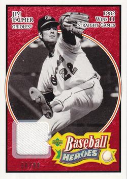 2005 Upper Deck Baseball Heroes - Memorabilia Red #39 Jim Palmer Front