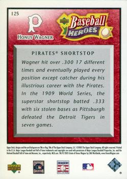 2005 Upper Deck Baseball Heroes - Red #125 Honus Wagner Back