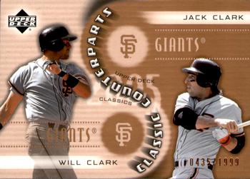 2005 Upper Deck Classics - Counterparts #CC-CC Will Clark / Jack Clark Front
