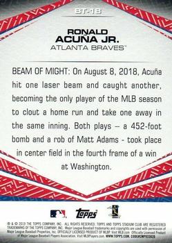 2019 Stadium Club - Beam Team #BT-18 Ronald Acuña Jr. Back
