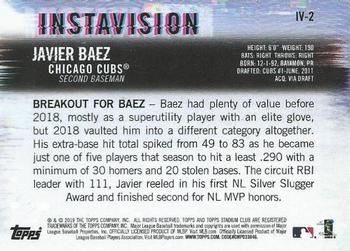 2019 Stadium Club - Instavision #IV-2 Javier Baez Back