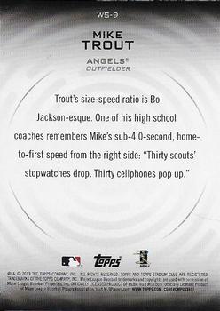 2019 Stadium Club - Warp Speed Red #WS-9 Mike Trout Back