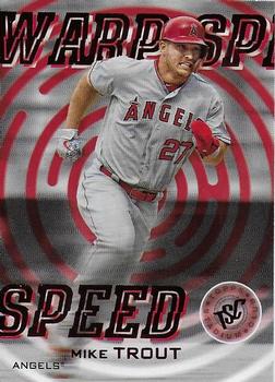 2019 Stadium Club - Warp Speed Red #WS-9 Mike Trout Front