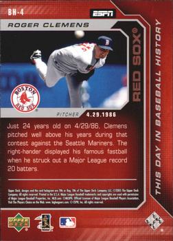 2005 Upper Deck ESPN - This Day in Baseball History #BH-4 Roger Clemens Back