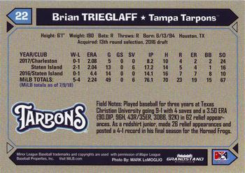 2018 Grandstand Tampa Tarpons #22 Brian Trieglaff Back