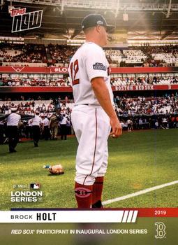 2019 Topps Now Boston Red Sox London Series #LS-6 Brock Holt Front