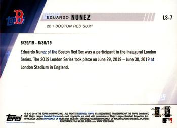 2019 Topps Now Boston Red Sox London Series #LS-7 Eduardo Nunez Back