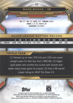 2019 Topps Triple Threads #69 Wade Boggs Back