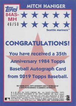 2019 Topps - 1984 Topps Baseball 35th Anniversary All-Stars Autographs Gold #84AS-MH Mitch Haniger Back