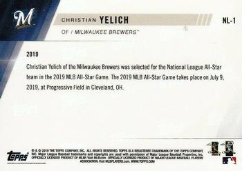 2019 Topps Now National League All-Star Team #NL-1 Christian Yelich Back