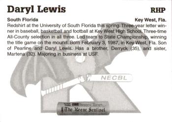 2006 Keene Swamp Bats #NNO Daryl Lewis Back