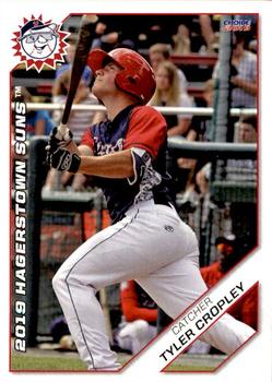 2019 Choice Hagerstown Suns #08 Tyler Cropley Front