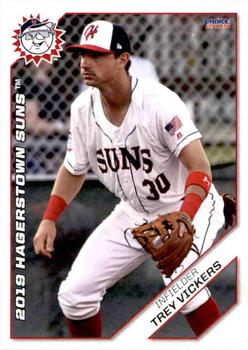 2019 Choice Hagerstown Suns #28 Trey Vickers Front