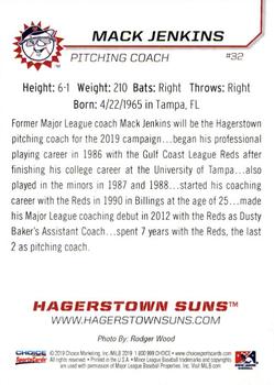 2019 Choice Hagerstown Suns #32 Mack Jenkins Back
