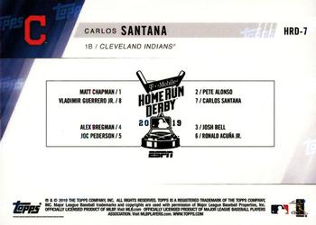 2019 Topps Now Home Run Derby #HRD-7 Carlos Santana Back