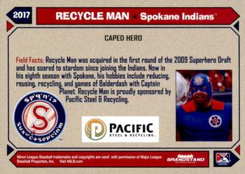 2017 Grandstand Spokane Indians #NNO Recycle Man Back