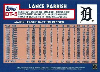 2019 Topps Detroit Tigers 1984 Topps 35th Anniversary #DT-5 Lance Parrish Back