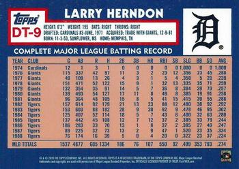 2019 Topps Detroit Tigers 1984 Topps 35th Anniversary #DT-9 Larry Herndon Back