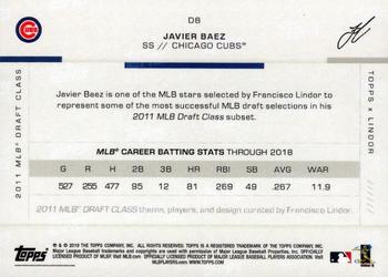 2019 Topps x Lindor - 2011 MLB Draft Class #D8 Javier Baez Back