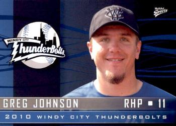 2010 MultiAd Windy City ThunderBolts #11 Greg Johnson Front