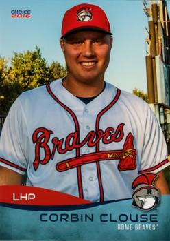 2016 Choice Rome Braves Update #37 Corbin Clouse Front