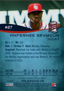 2016 Choice Rome Braves Update #41 Anfernee Seymour Back