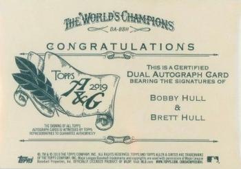 2019 Topps Allen & Ginter - Non-Baseball Dual Autographs #DA-BBH Brett Hull / Bobby Hull Back