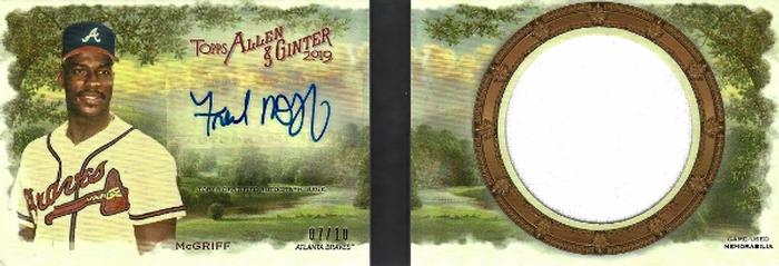 2019 Topps Allen & Ginter - Autographed Relic Book #ARBC-FM Fred McGriff Front