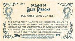 2019 Topps Allen & Ginter - Dreams of Blue Ribbons Minis #DBR-5 Toe Wrestling Contest Back