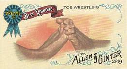2019 Topps Allen & Ginter - Dreams of Blue Ribbons Minis #DBR-5 Toe Wrestling Contest Front