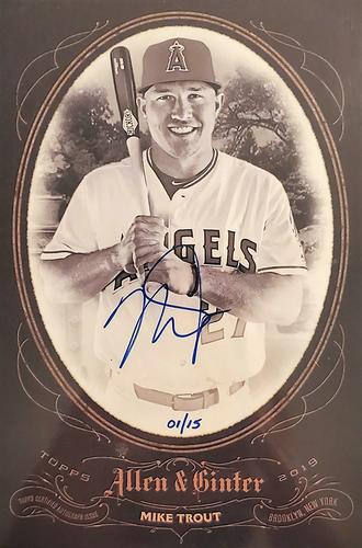 2019 Topps Allen & Ginter - Cabinet Box Loaders Autographs #BA-MT Mike Trout Front