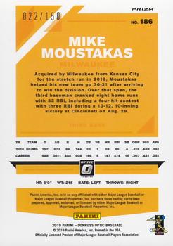 2019 Donruss Optic - Red, White & Blue 150th #186 Mike Moustakas Back