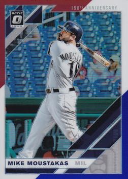 2019 Donruss Optic - Red, White & Blue 150th #186 Mike Moustakas Front