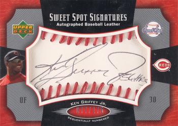 2005 Upper Deck Sweet Spot - Signatures Red Stitch Black Ink #SS-KG Ken Griffey Jr. Front